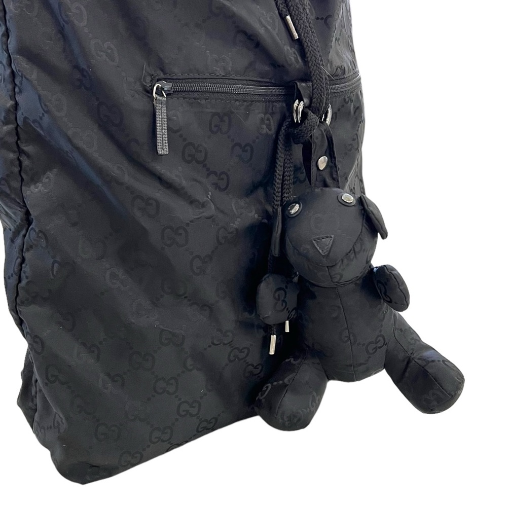 Gucci Monogram Nylon Bear Charm Backpack - image 5